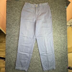 Vtg L.L. Bean Double L Chino Pants Mens 32x32 Blue Cotton Twill Straight Leg